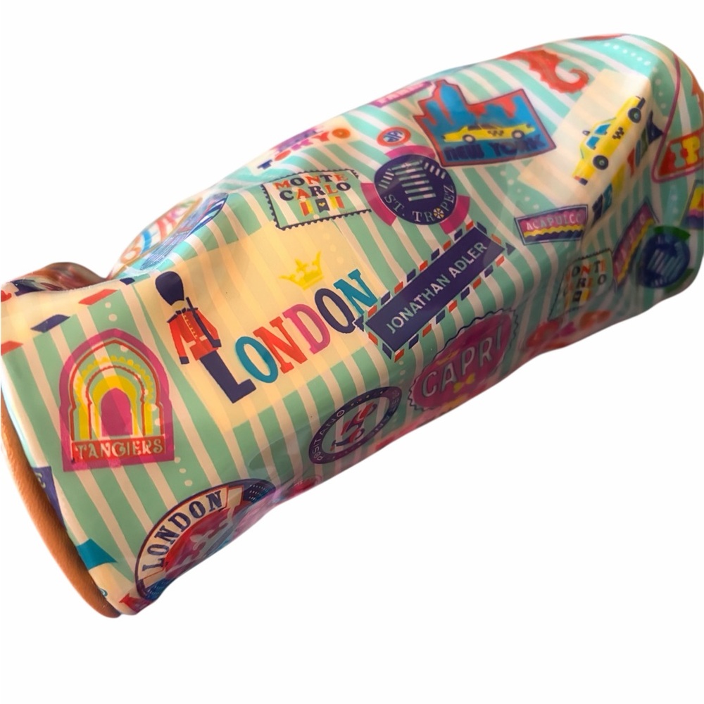 Jonathan Adler PVC Travel City Stamp Cosmetic Bag Pouch - Picture 5 of 5